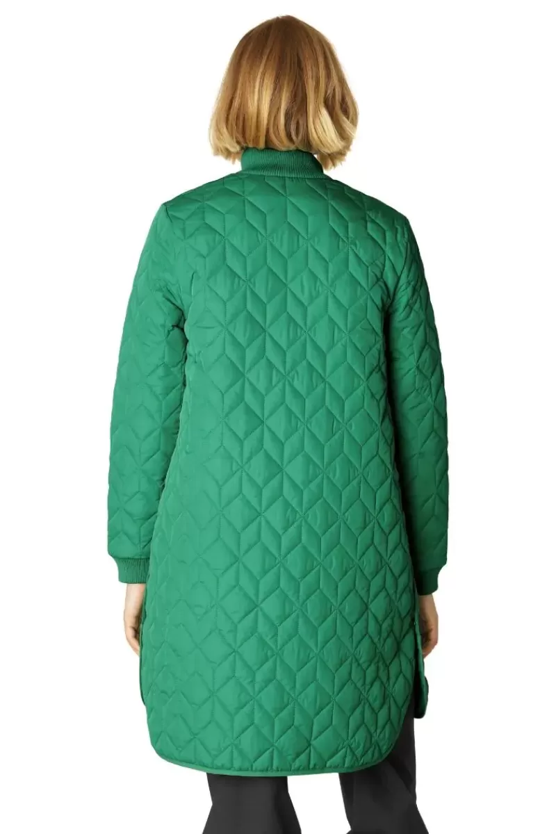 ILSE JACOBSEN Quilt Padded Coat In Sea Plant