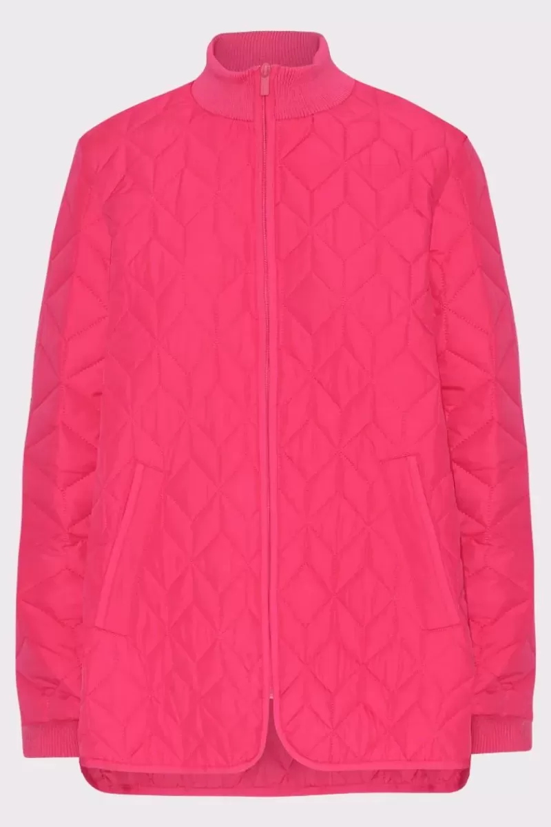 ILSE JACOBSEN Quilt Padded Jacket In Magenta