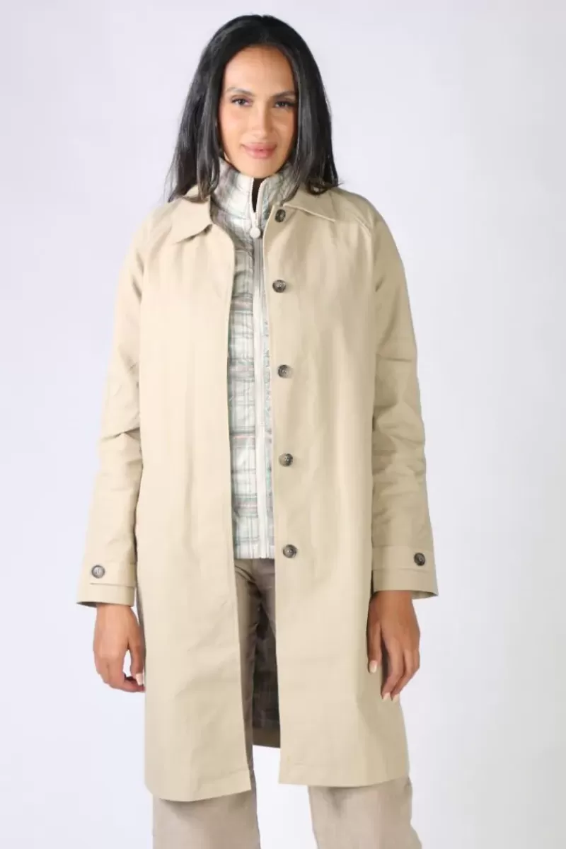 INDI AND COLD Indi & Cold Classic Gabardine Coat In Beige