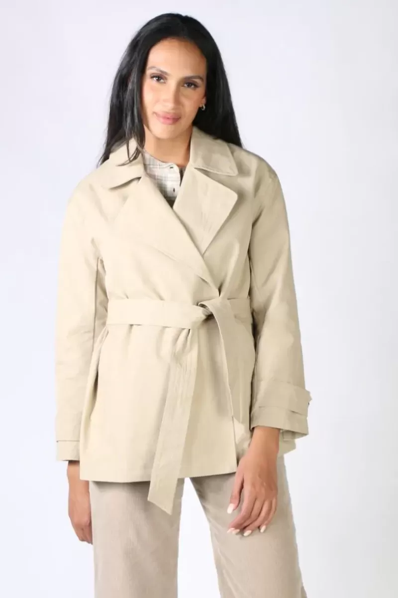 INDI AND COLD Indi & Cold Classic Gabardine Jacket In Beige