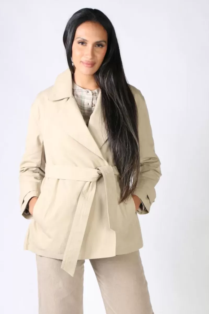 INDI AND COLD Indi & Cold Classic Gabardine Jacket In Beige