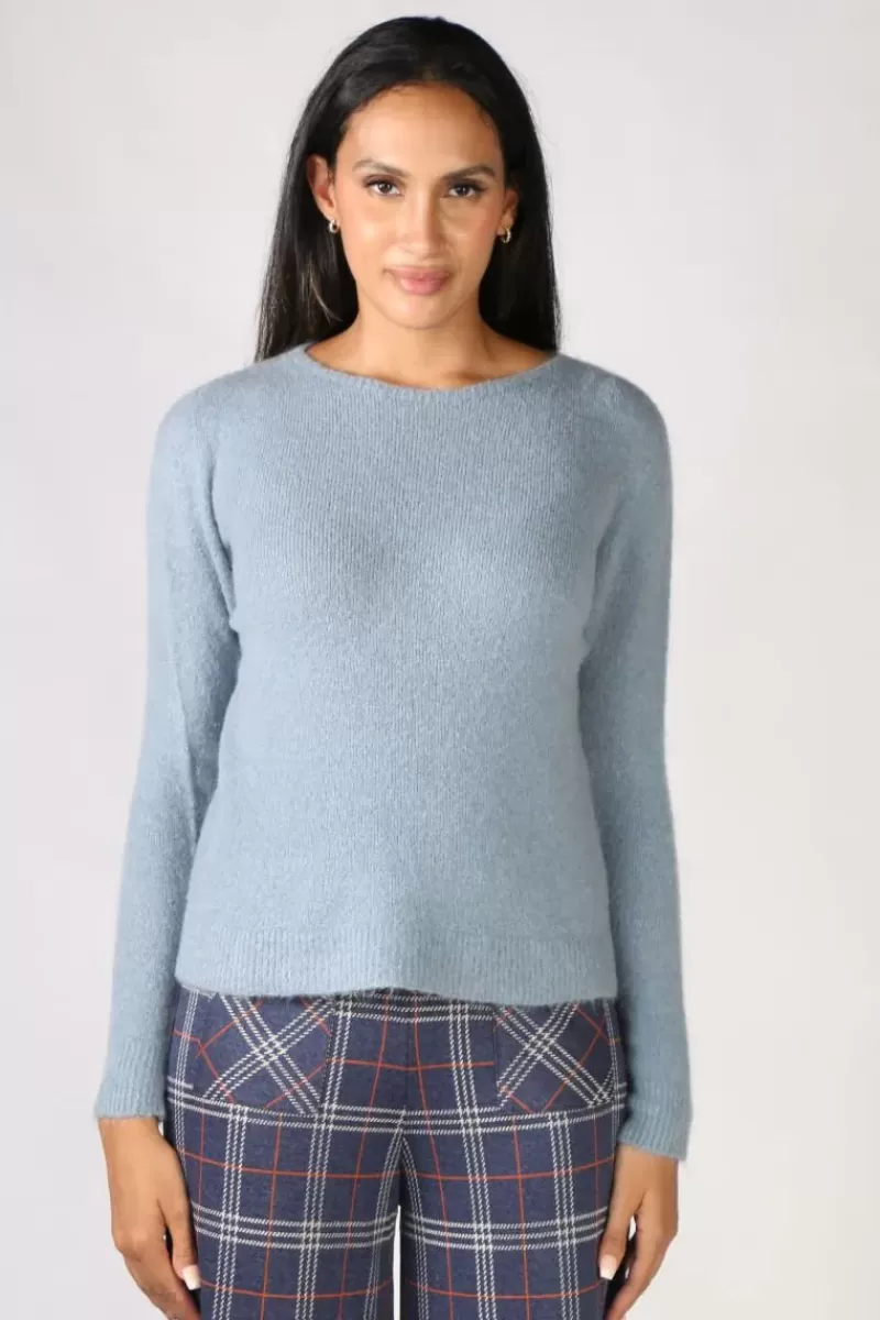 INDI AND COLD Indi & Cold Emily Knit Jumper In Blue