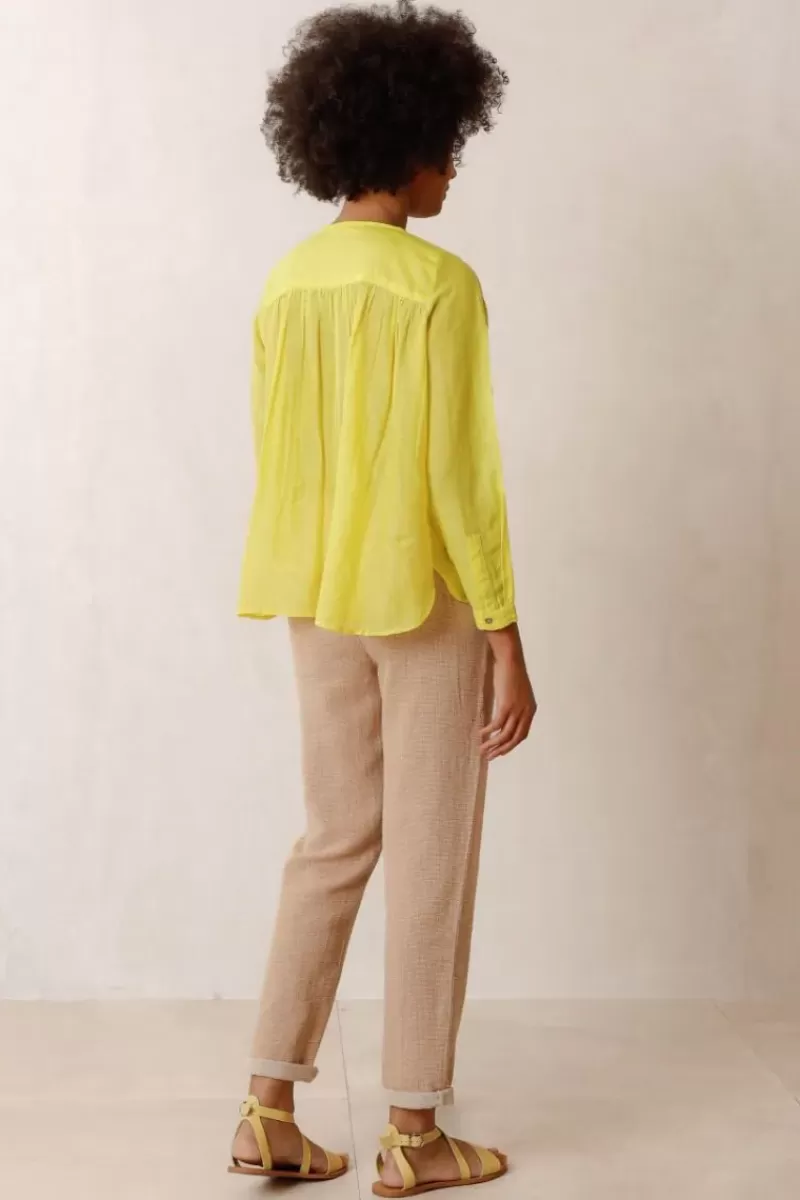 INDI AND COLD Indi & Cold Vera Shirt In Lime