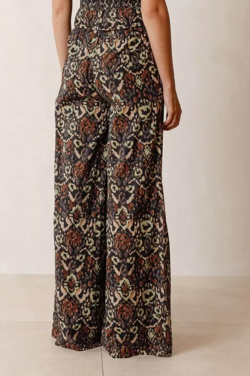 INDI AND COLD Indi & Cold Wide Leg Ethnic Pant In Black