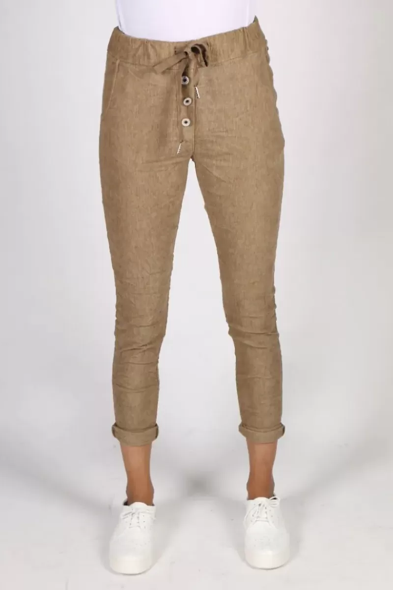 ITALIAN CLOSET Jogger Pant In Beige