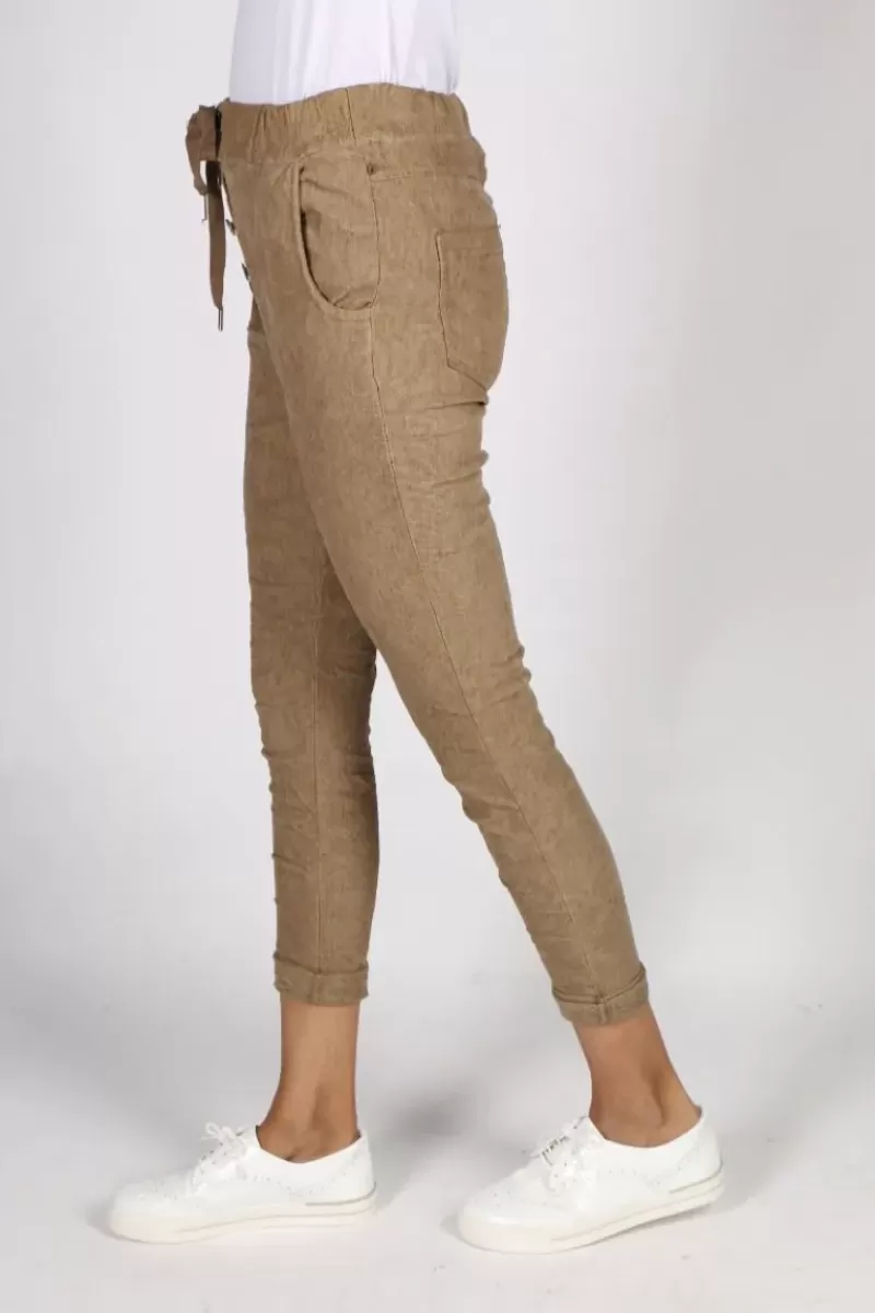 ITALIAN CLOSET Jogger Pant In Beige