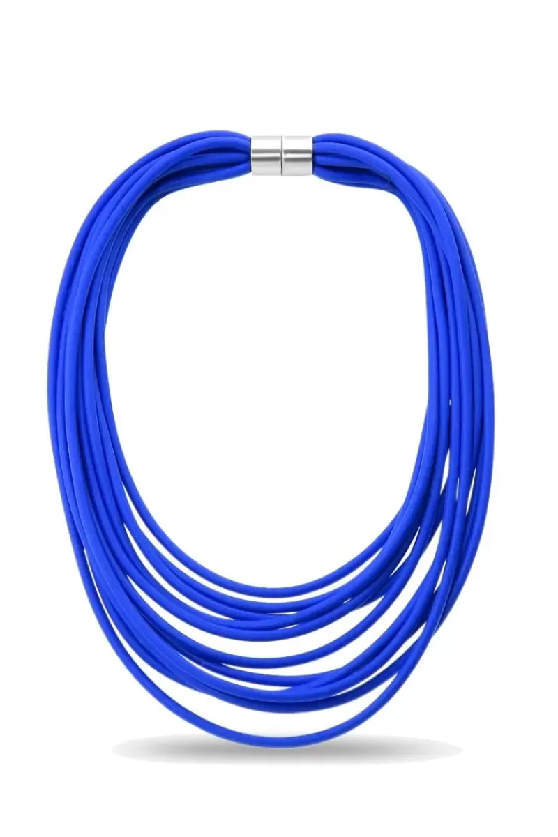 JANTAN Cord Necklace In Blue