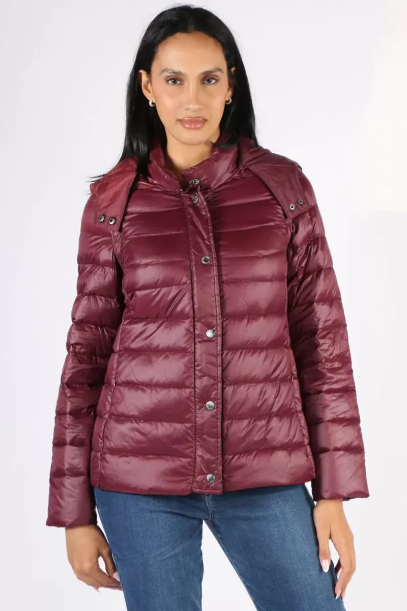 SABENA Kesta Puffer Jacket In Wine