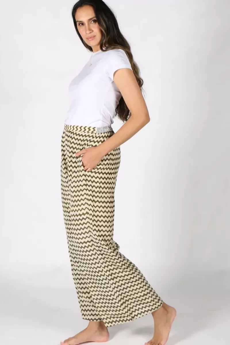 ANUPAMAA Khaki Palazzo Pant By