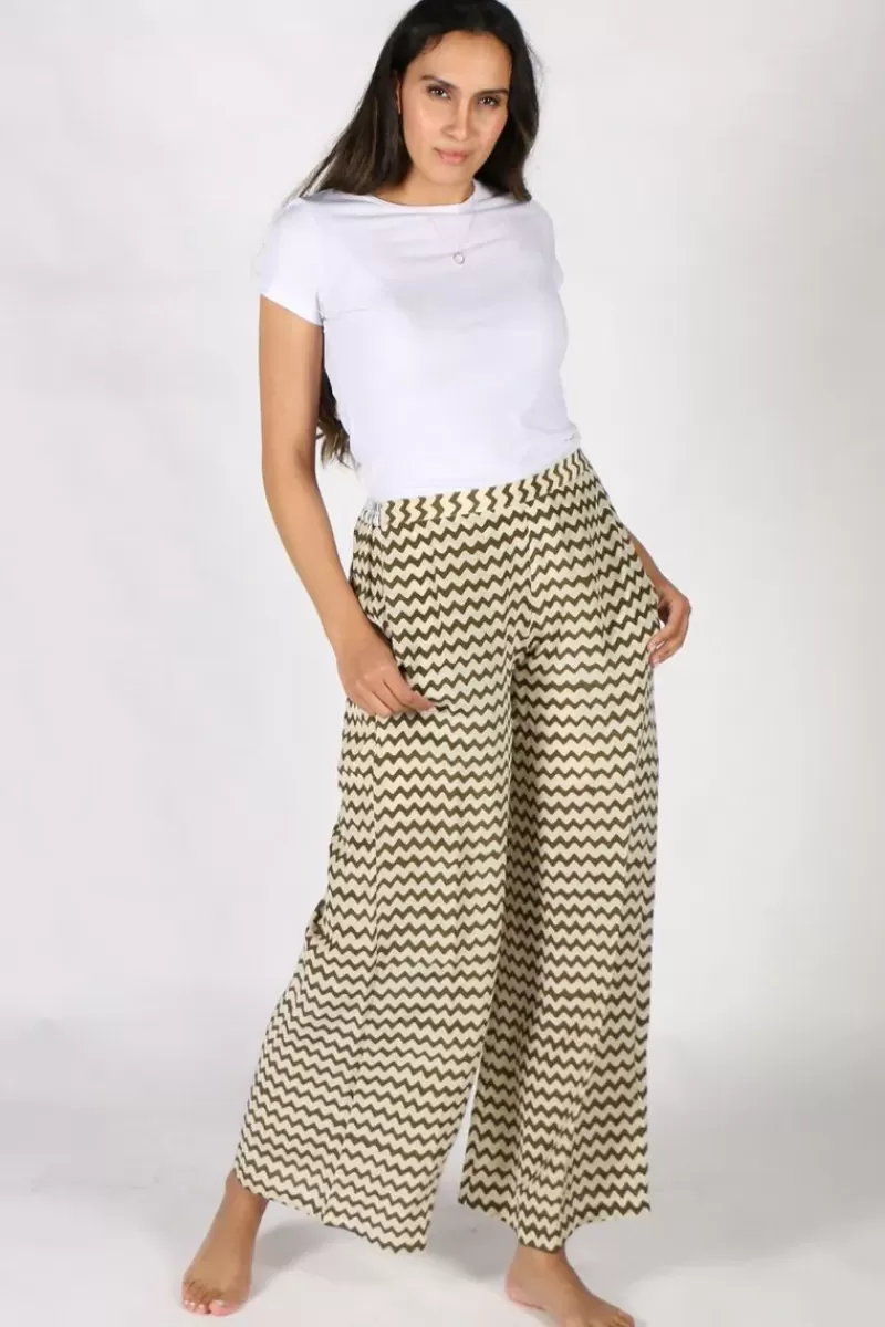 ANUPAMAA Khaki Palazzo Pant By