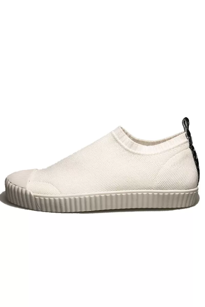 CARRANO Knitted Sand Shoe By In White