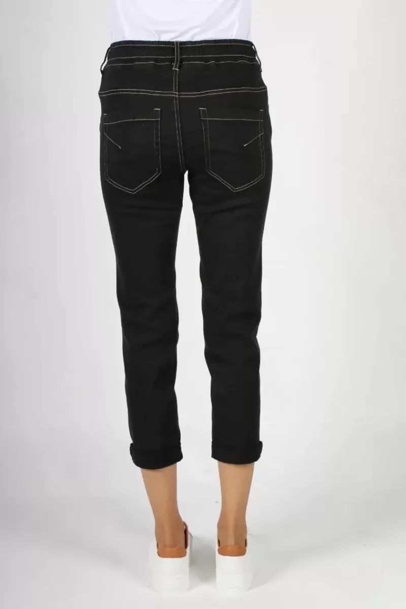 LANIA THE LABEL Lania Boyfriend Jean In Black