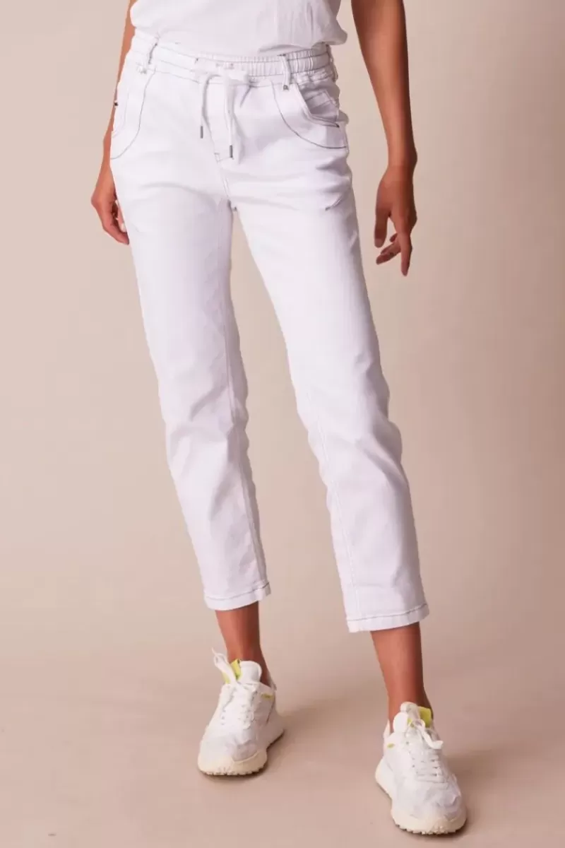 LANIA THE LABEL Lania Boyfriend Jean In White