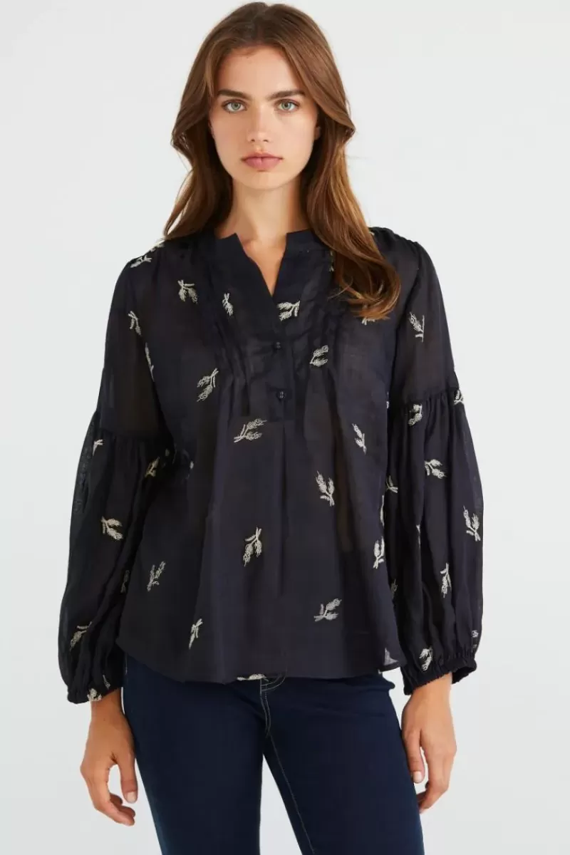 LANIA THE LABEL Lania Catalina Shirt In Navy