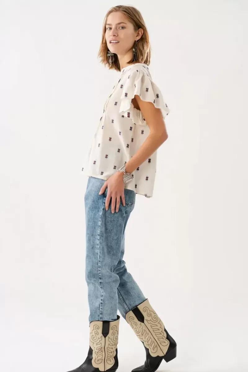 LOLLYS LAUNDRY Isabelle Top In Cream