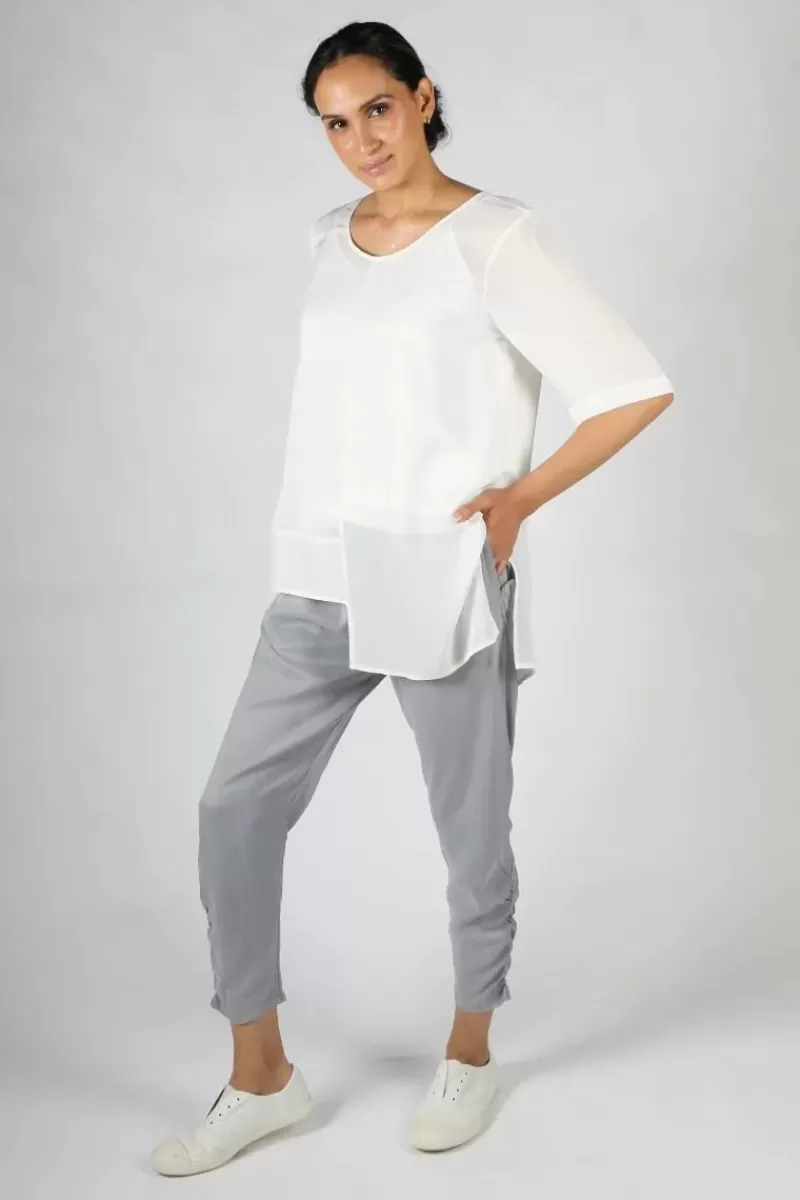 LOUNGE THE LABEL Lounge Cupro Crozet Pants In Dove