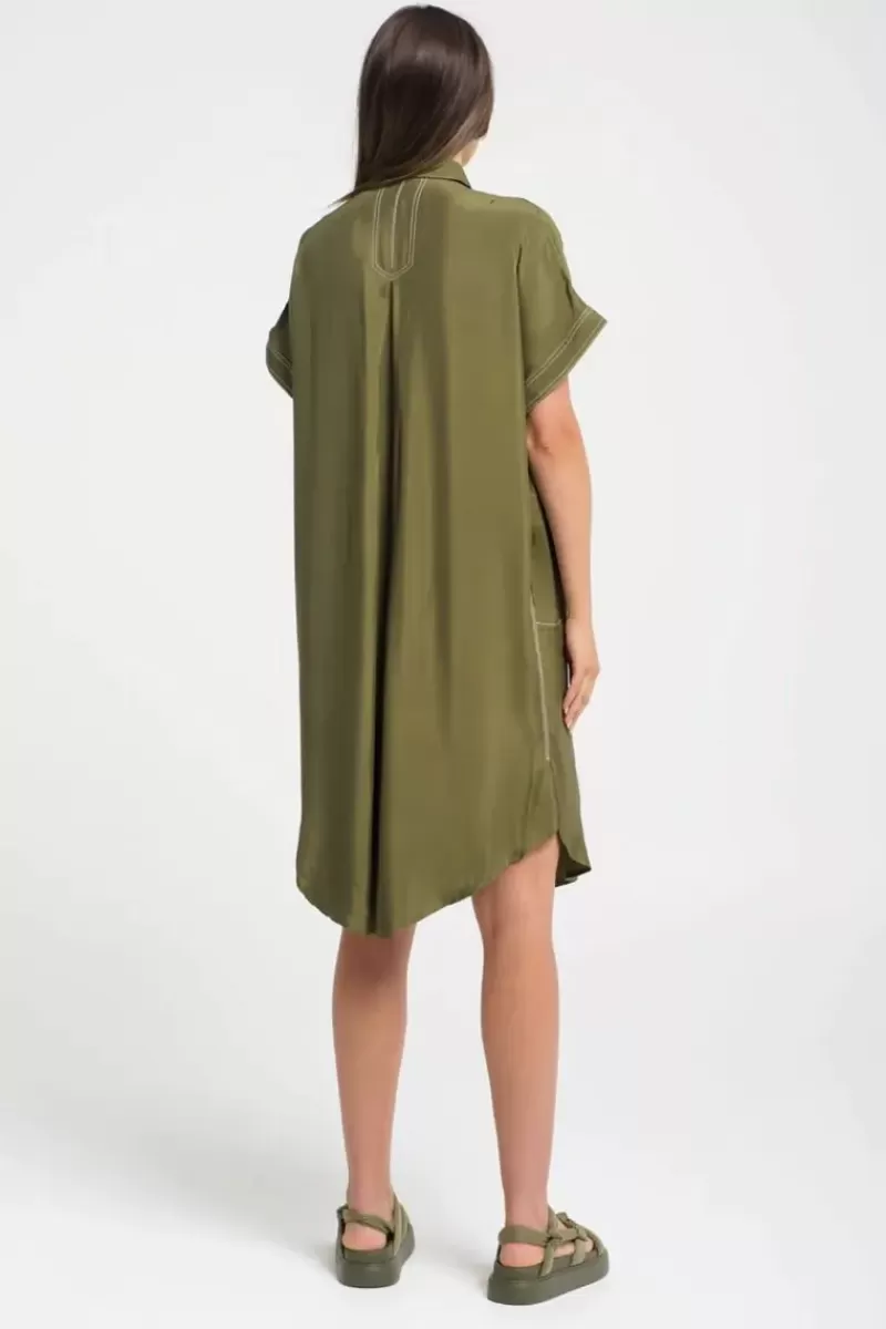 LOUNGE THE LABEL Juan Dress In Olive