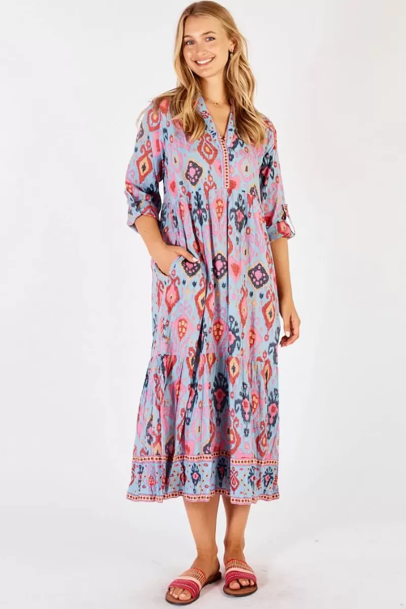 LULA SOUL Lula Life Augusta Midi Dress In Sky