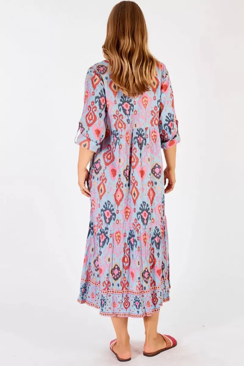 LULA SOUL Lula Life Augusta Midi Dress In Sky