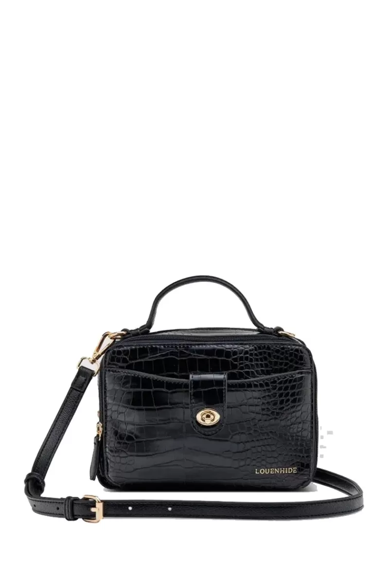 LOUENHIDE Luna Bag By In Black Croc