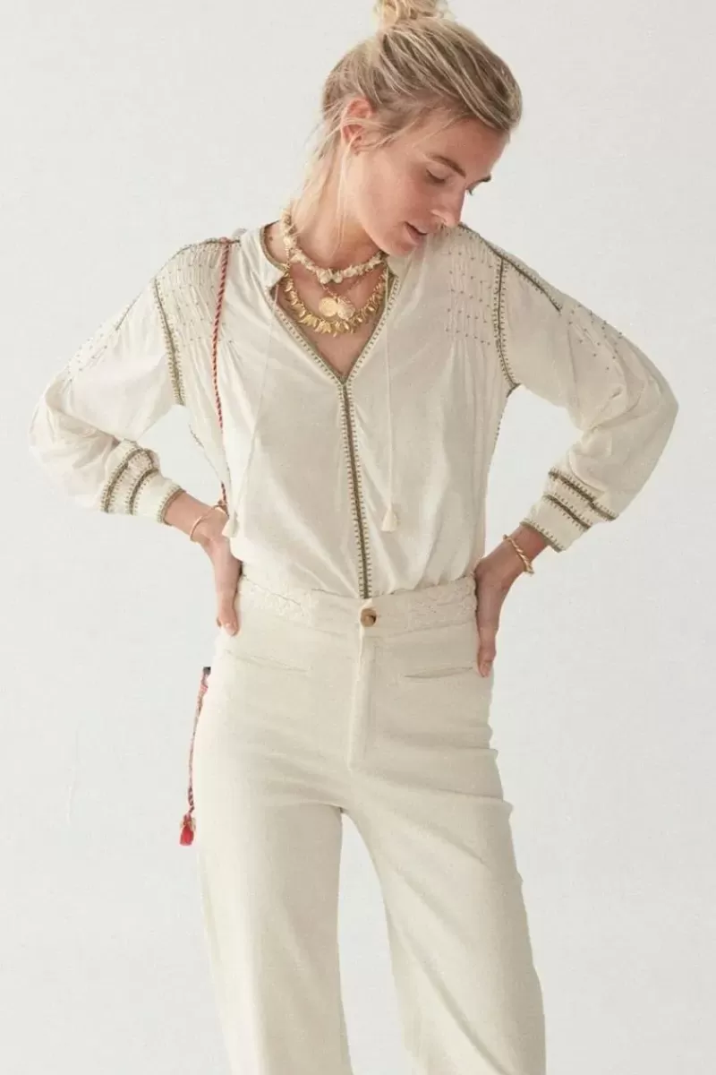 MAISON HOTEL Asha Blouse In Khaki