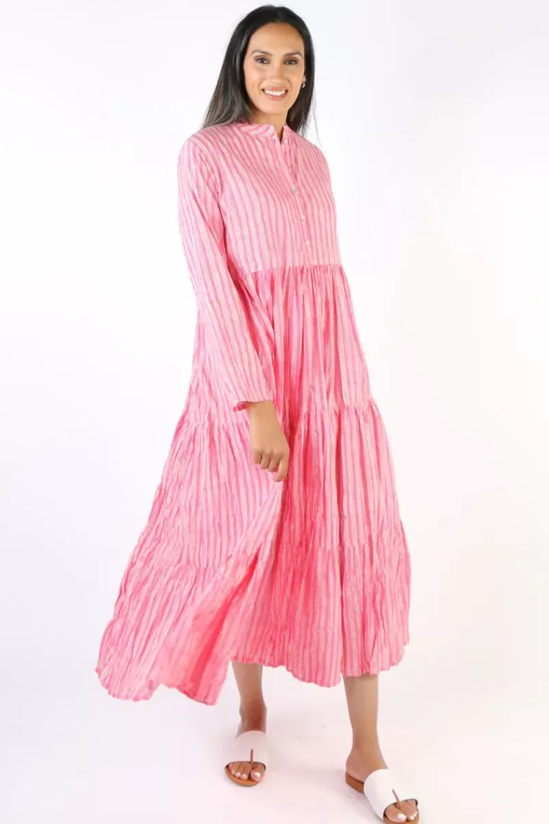 MANDALAY DESIGNS Mandalay Destination Corfu Dress In Rose