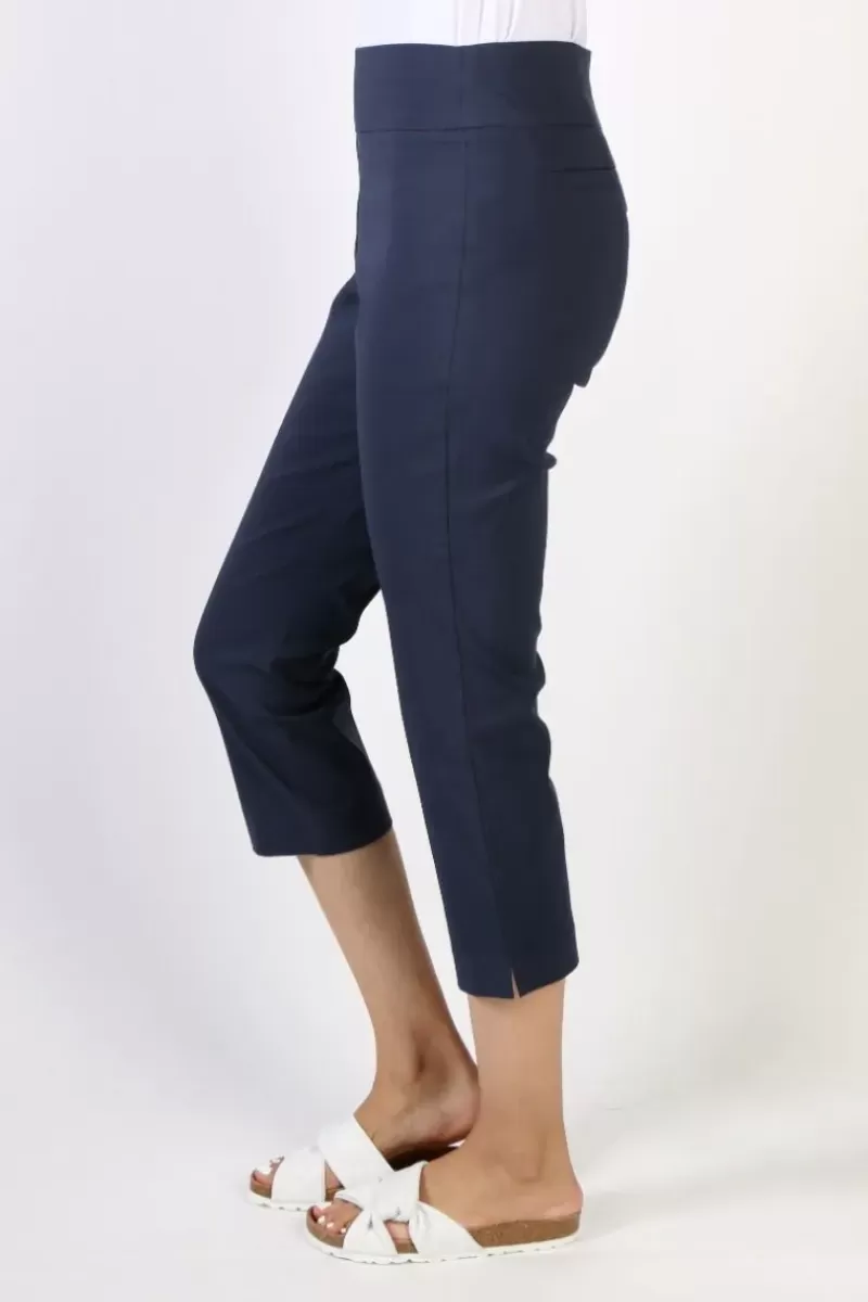 MARCO POLO Bengaline Capri Pant In Navy