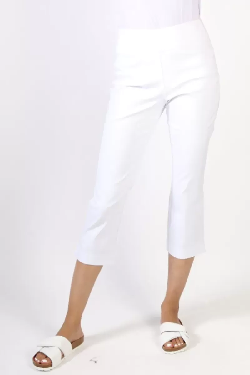 MARCO POLO Bengaline Capri Pant In White