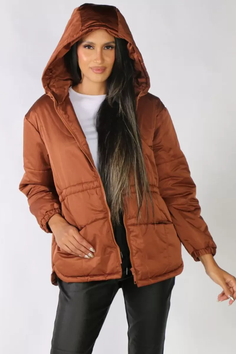 MARCO POLO Puffer Coat In Tan