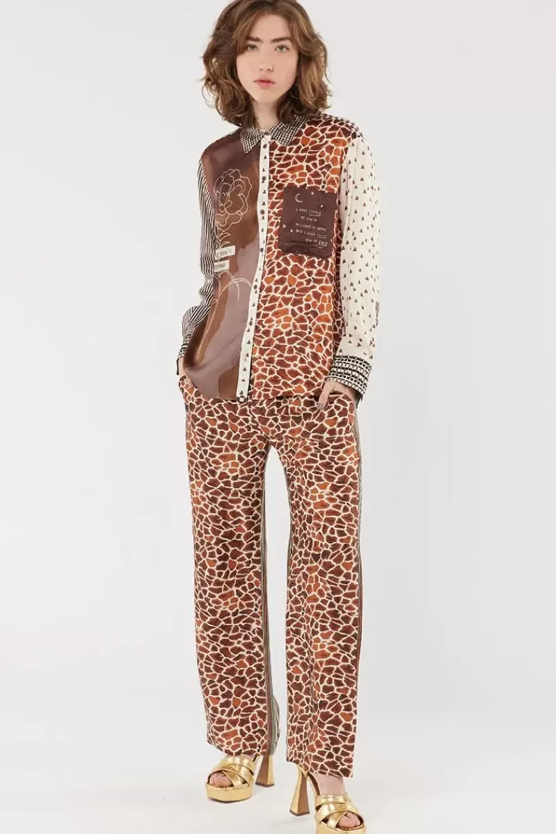 ME369 Bailey Pant In Chocolate Print