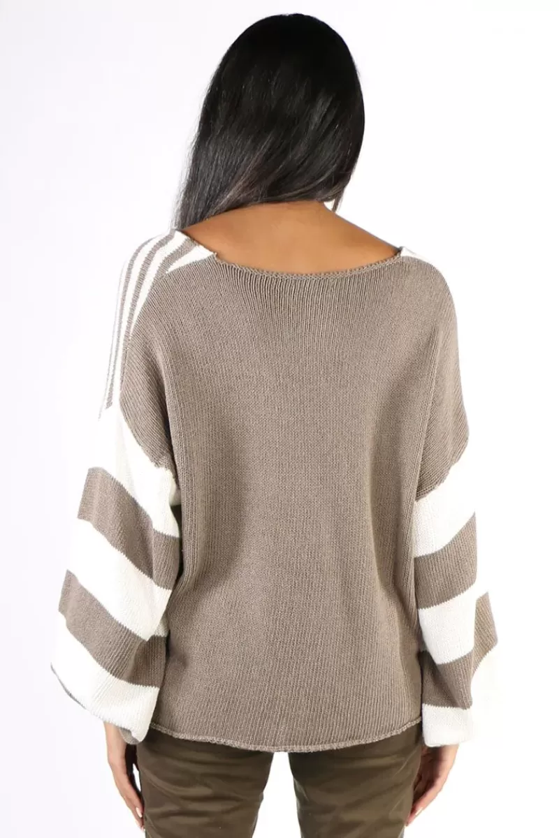 M.I.L.S.O.N Milson Ottavia Stripe Jumper In Mink