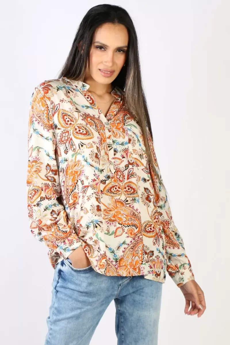 SALT + STONE Monique Shirt By In Orange