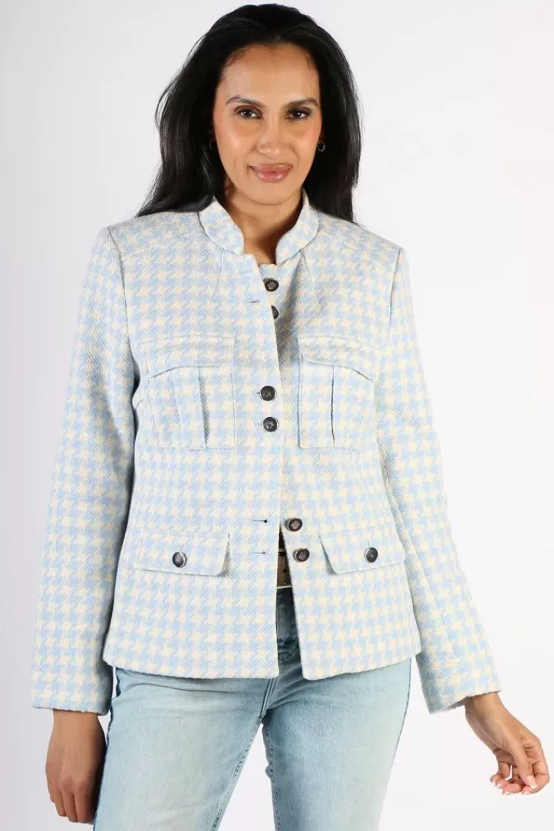 MOS MOSH Iris Ester Jacket In Sky Check