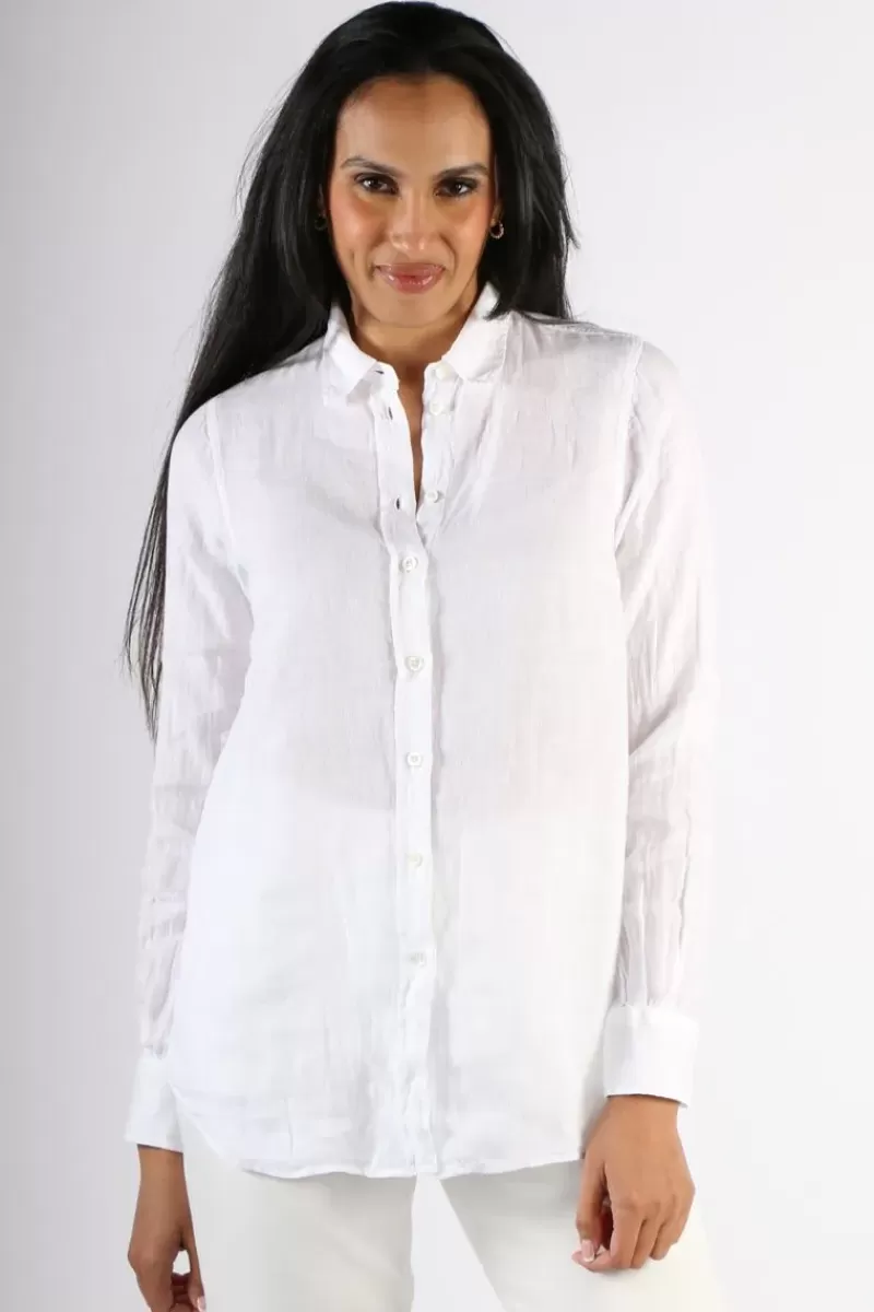 MOS MOSH Kali Linen Shirt In White