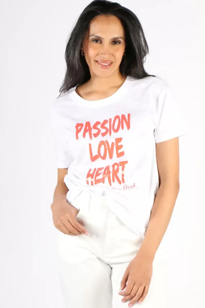 MOS MOSH Passion Love Tami Tee In White