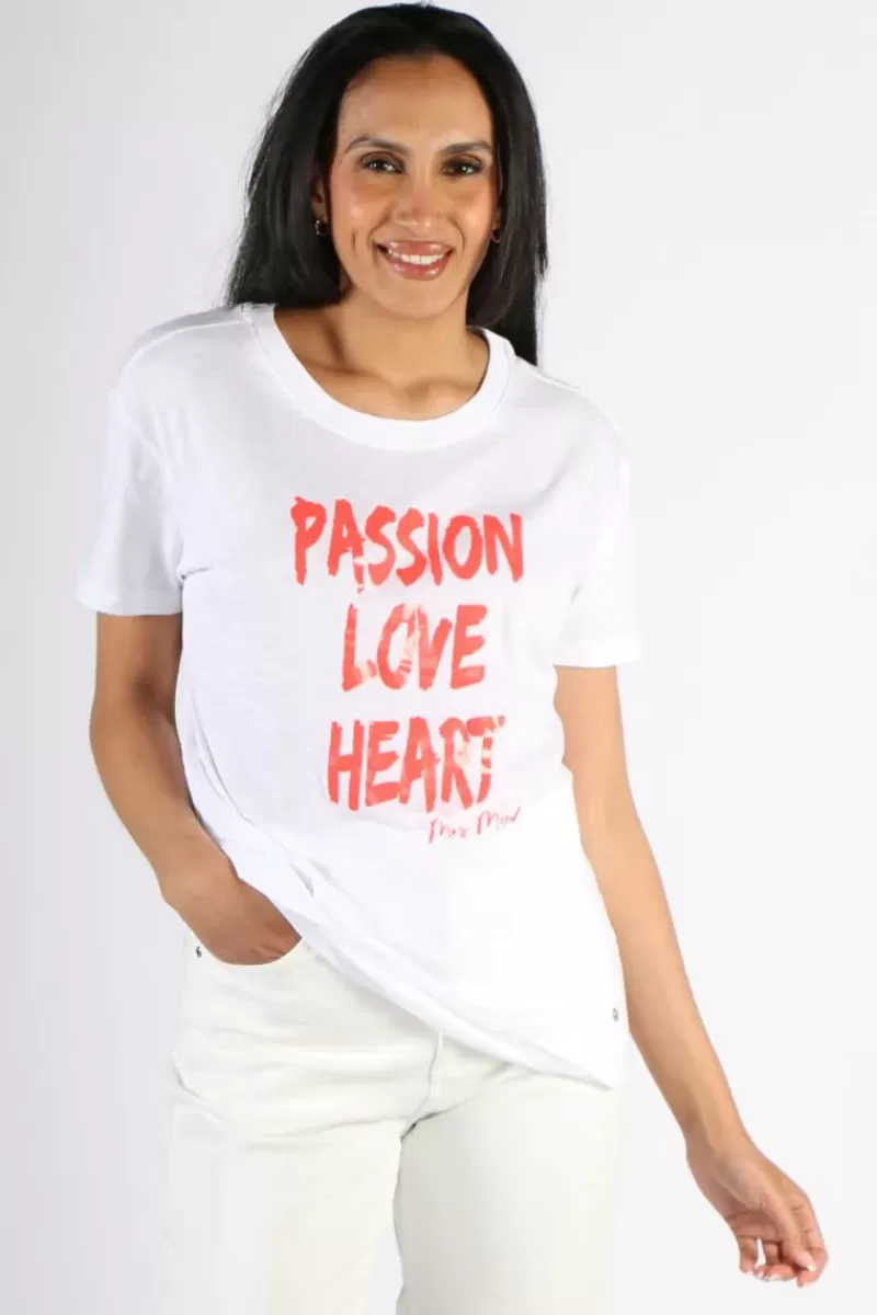 MOS MOSH Passion Love Tami Tee In White