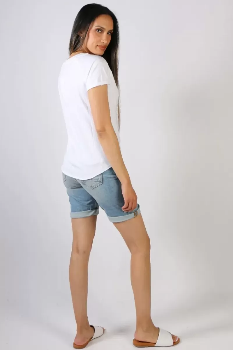 MOS MOSH Paulina Tee In White