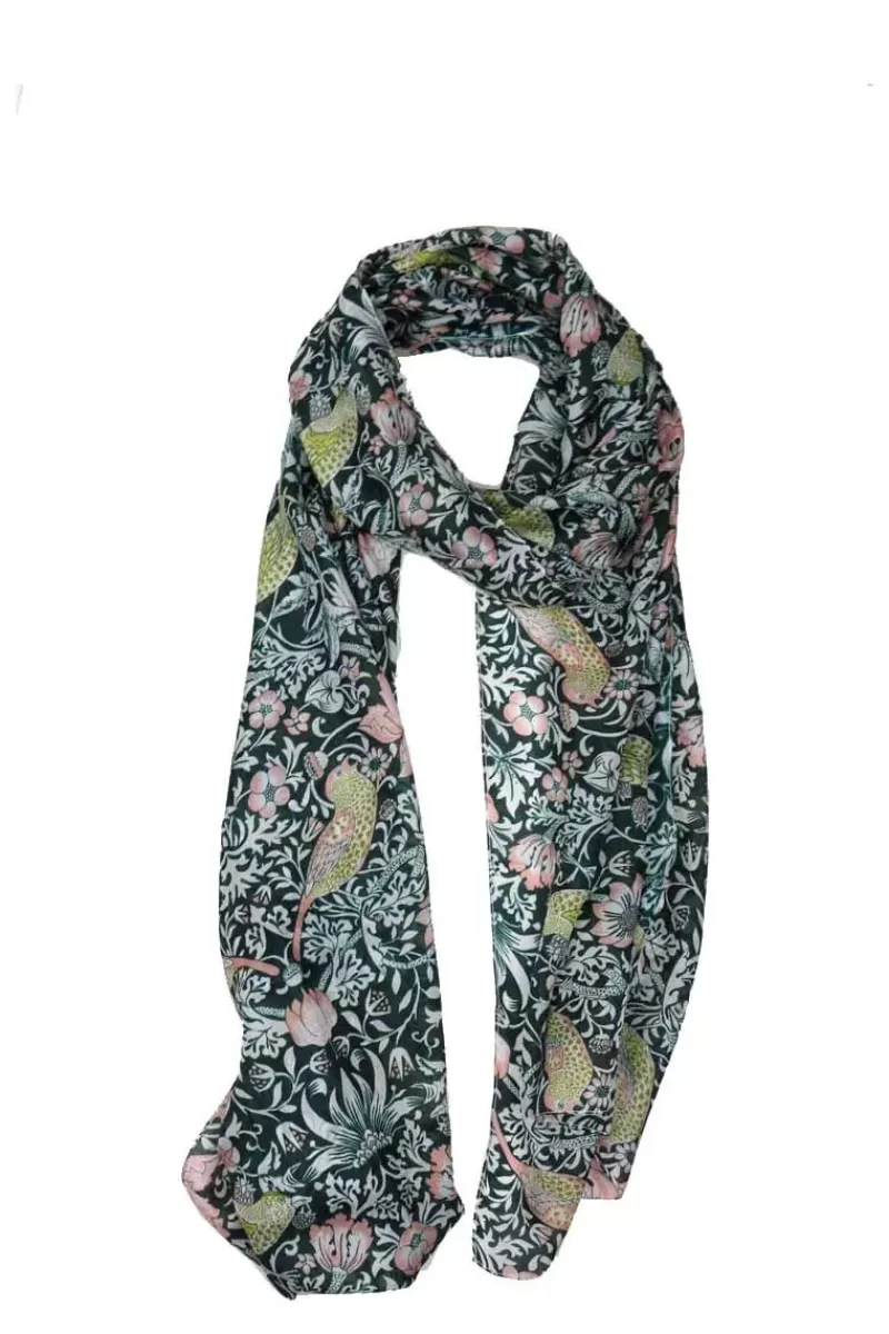 NAMASKAR Bird Silk Scarf In Print