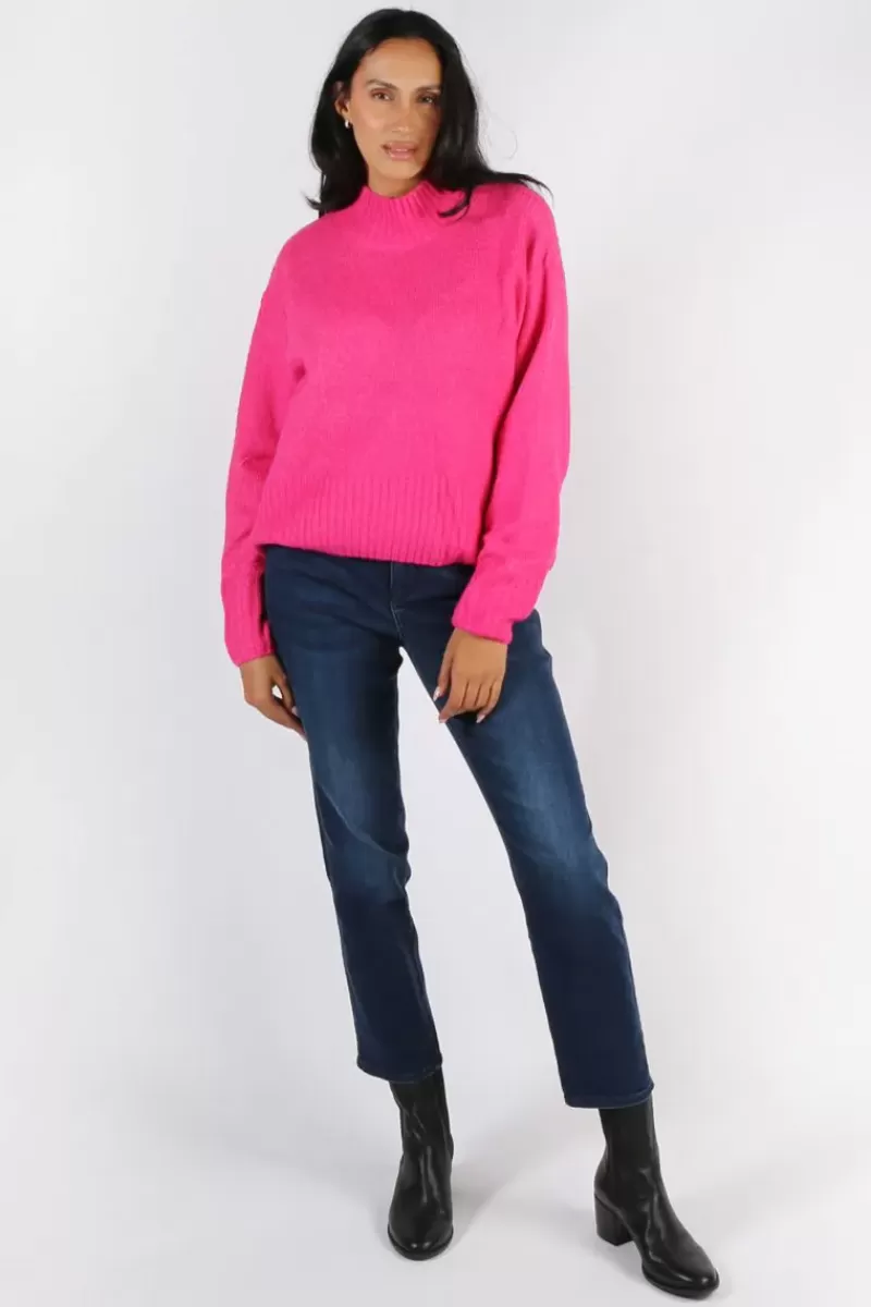 NATURALS BY O + J Naturals Cotton Oversize Jumper In Rhubarb