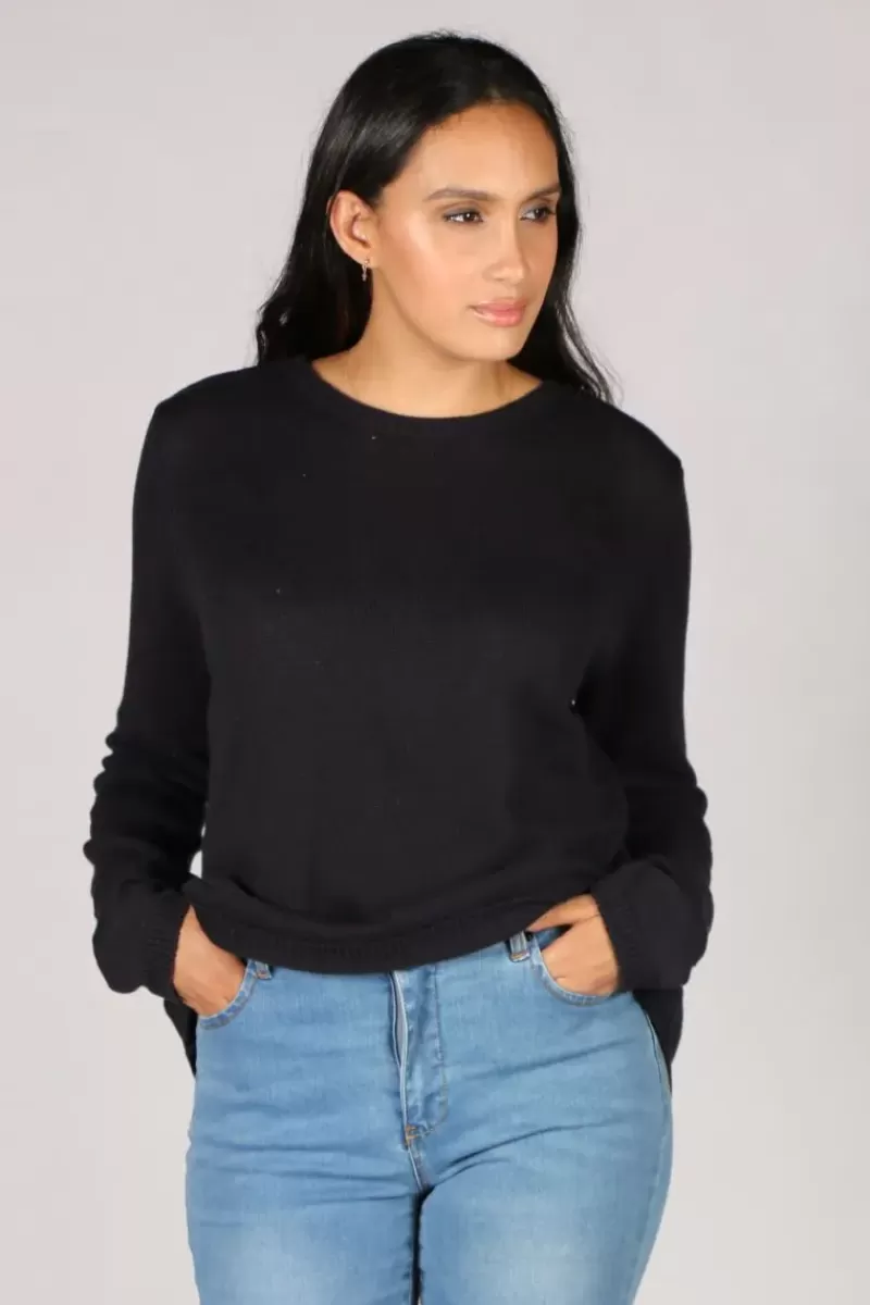 NATURALS BY O + J Naturals Pocket Jumper In Navy