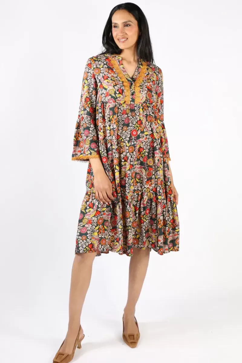 NAUDIC Beatrix Heather Dress In Print