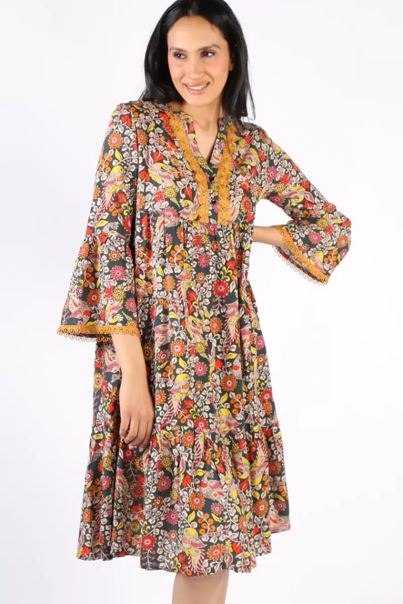 NAUDIC Beatrix Heather Dress In Print