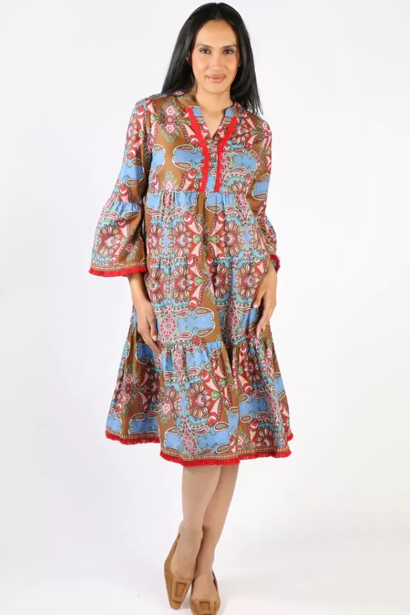 NAUDIC Granada Heather Dress In Print