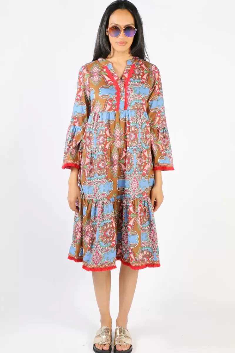 NAUDIC Granada Heather Dress In Print