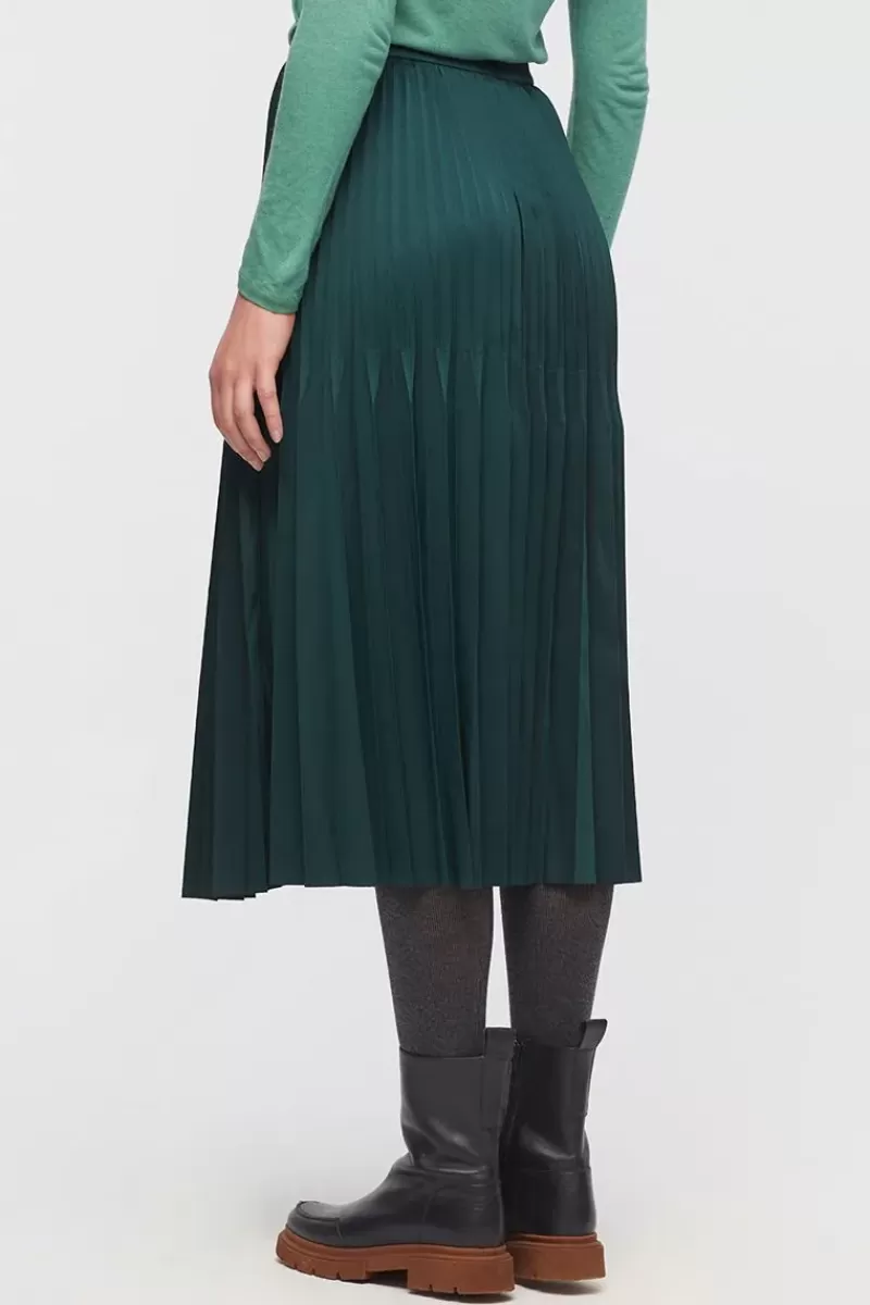 NICE THINGS Pleat Skirt In Green