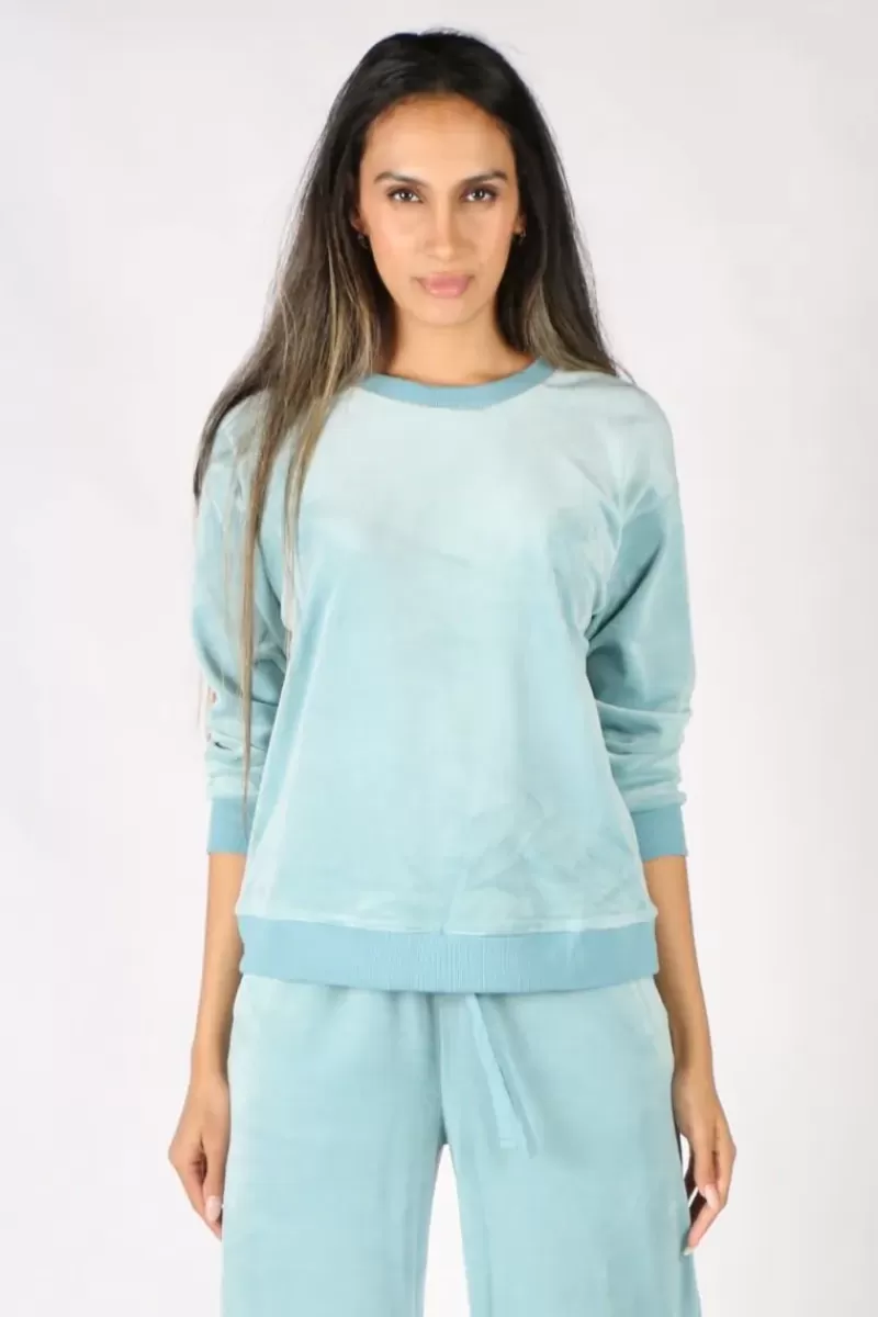 NYDJ Velour Sweat In Blue