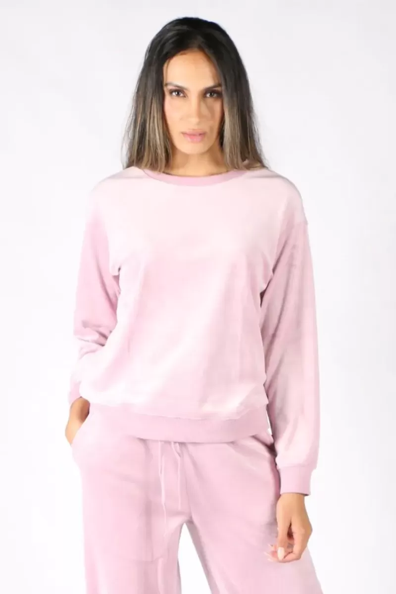 NYDJ Velour Sweat In Pink