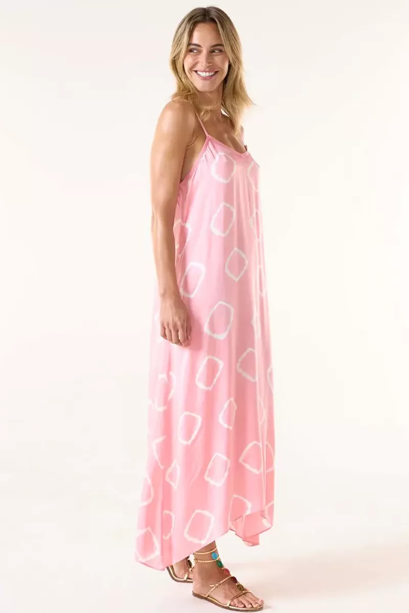 ONE SEASON Atlas Llew Slip Dress In Flamingo Pink