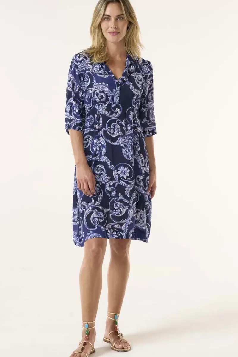 ONE SEASON Beco Jazz Dress In Navy