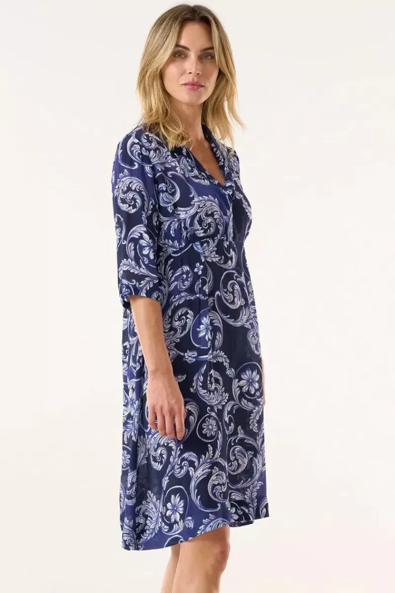 ONE SEASON Beco Jazz Dress In Navy